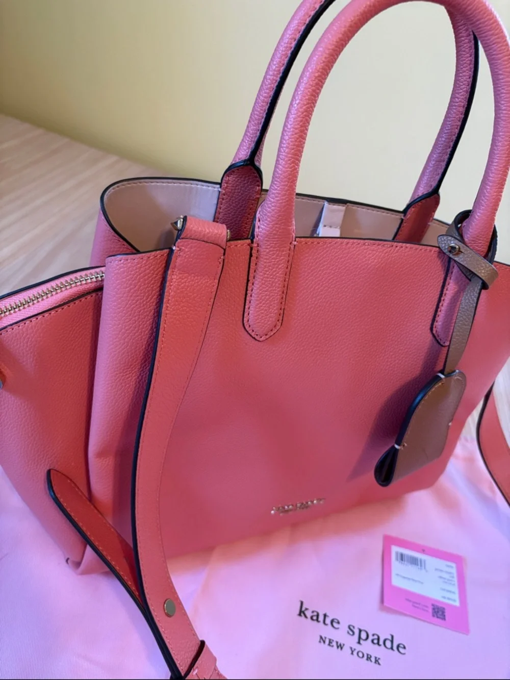 Kate Spade Avenue medium satchel garden rose K6534 NWT with storage bag